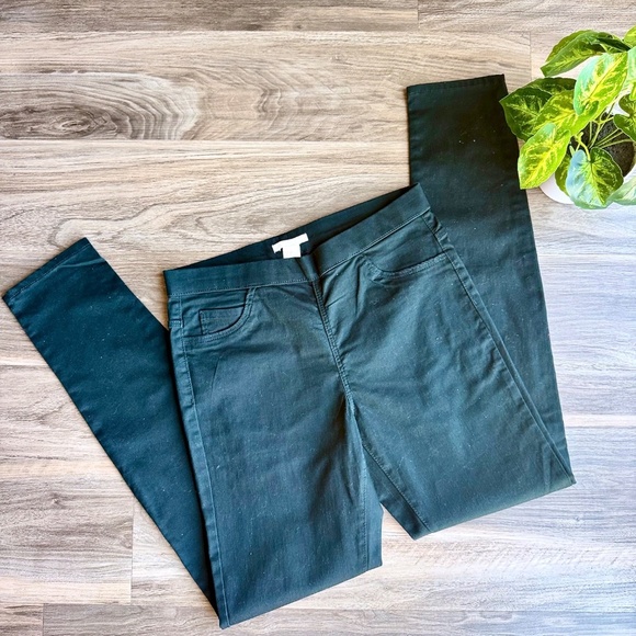 NWT H&M Skinny Super Stretch Regular Waist Jeggings Black Size 6 - Picture 10 of 11